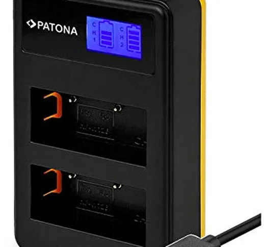 Patona 181957 - Caricatore LCD Dual (USB) per batteria Fujifilm NP-W126 NP-W126s