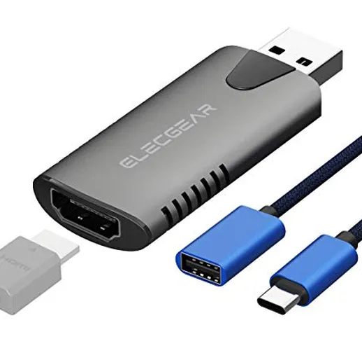 Scheda di Acquisizione Video e Audio, 4K HDMI a 1080P USB Adattatore AV Full HD Grabber pe...