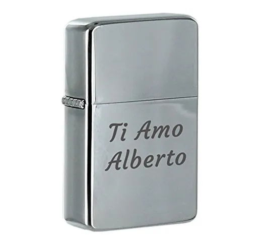 ZORR Accendino Personalizzato con Incisione Laser Accendino Tipo zippo Anti-Vento