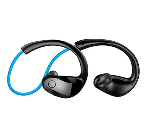 Zcx Indossare Una Cuffia Bluetooth Senza Fili, IPX5 Impermeabile in-Ear Gym Running Compet...