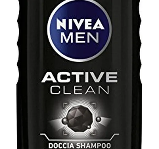 Nivea Men Active Clean Doccia Shampoo Uomo, 250 ml