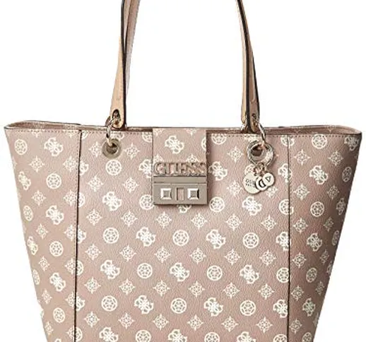 Guess Kamryn Tote Borsa a Spalla da Donna, Nude Multicolore, Taglia Unica