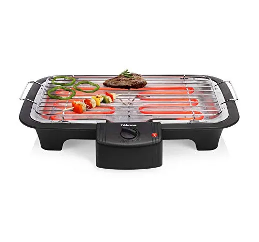 Tristar BQ-2813 Barbecue Elettrico, 2000 W, Plastica, Nero