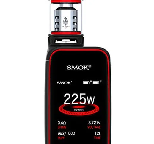 SMOK X-Priv Starter Kit ecigarette 225W Dual 18650 Batteria Vape Mods con TFV12 Prince Tan...