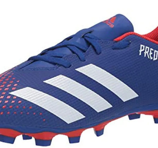 Adidas Predator 20.4 - Scarpa da calcio flessibile da uomo, Blu (Team Royal Blu/Ftwr Bianc...
