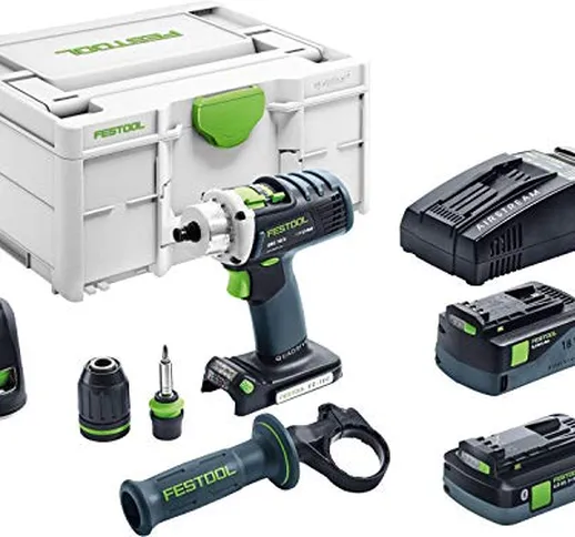 FESTOOL 574697 - Trapano avvitatore a batteria DRC 18/4 Li 5,2 Ah, IEC Li-ion, 1 pezzo, 57...