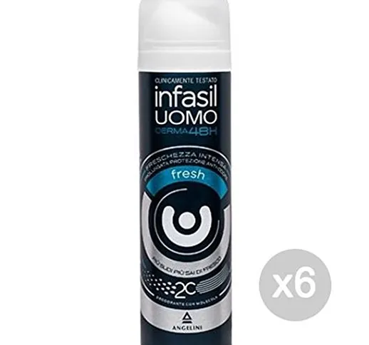 Set 6 INFASIL Deodorante Spray Uomo Fresh Ml 150 Cura E Igiene Del Corpo