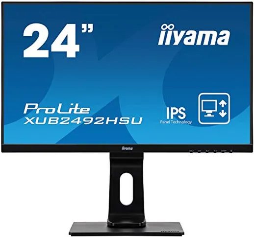 iiyama ProLite XUB2492HSU-B1 60,5cm (23,8") IPS LED-Monitor Full-HD (VGA, HDMI, DisplayPor...