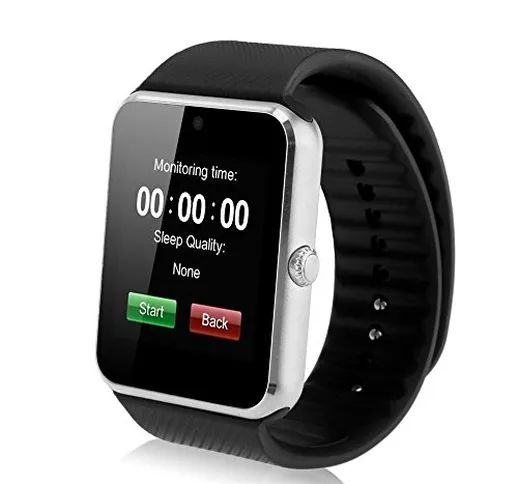 CFZC smart watch Bluetooth con slot per scheda SIM, fotocamera, per iPhone 5S / 6 / 6S e A...