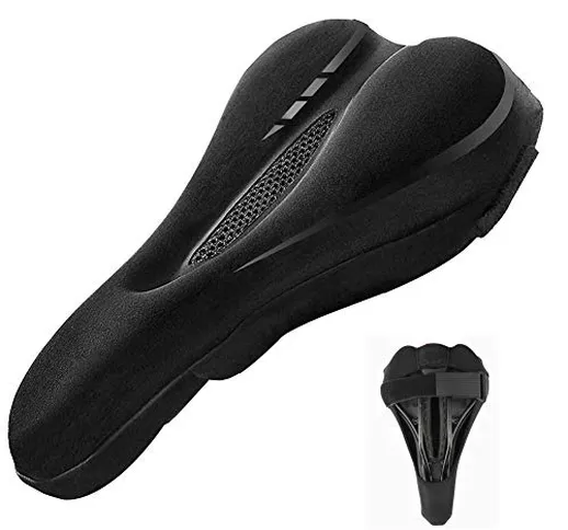 Coprisellain per Bicicletta, Sella Bici Cuscino Sella Copertura in Silicone,Ventilazione C...