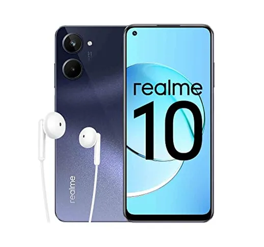 realme 10-8+128GB smartphone, Display Super AMOLED da 90 Hz, Fotocamera a colori AI da 50...