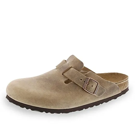 Birkenstock Schuhe Boston Geöltes Nubukleder Schmal Tabacco Brown (960813) 40 Braun