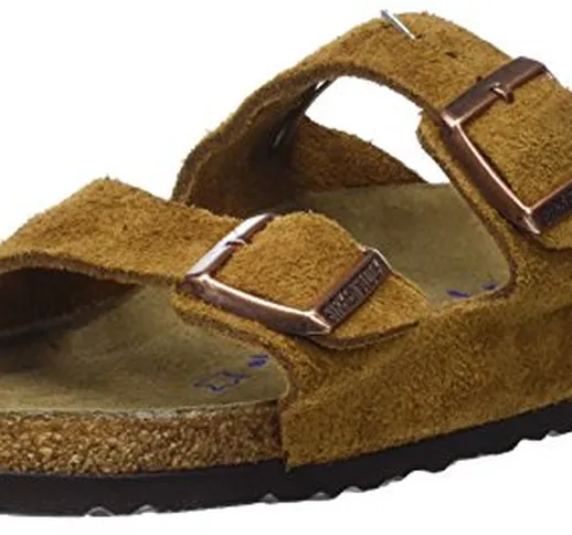 Birkenstock Arizona SFB, Sandali a Punta Aperta Donna, Marrone (Mink Mink), 36 EU