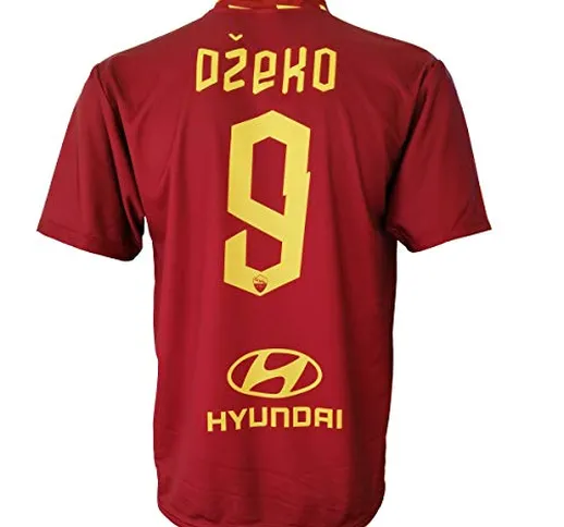 L.C. SPORT Maglia Roma Edin Dzeko 9 Replica Autorizzata 2019-2020 Bambino (Taglie-Anni 2 4...