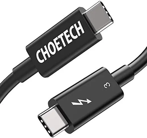 CHOETECH USB C Cavo Thunderbolt 3 Certificato(0,8M/2,6FT), 40 Gbps/ 5K UHD/ 100W PD USB C...