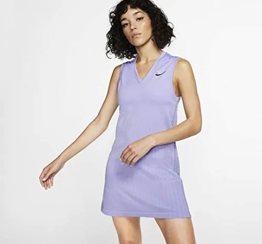 Nike Maria W Nkct Dress Ln, Vestito Donna, Viola/Nero (Purple Agate/Black), XS