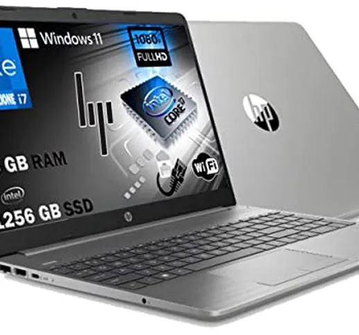 HP 250 G8, Pc portatile notebook silver, Intel Core i7 11Th 4 Core, Ram 16Gb, SSHD 1256Gb,...