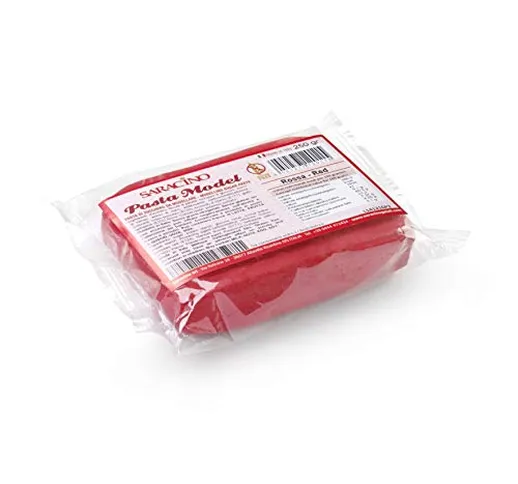 Saracino Pasta Di Zucchero Model Rossa Per Modellaggio Da 250 g Senza Glutine Made In Ital...