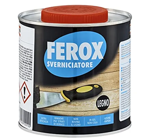 FEROX Sverniciatore Legno 750 ml, Rimuovi Vernice, Formula in gel, non cola, Prodotto per...