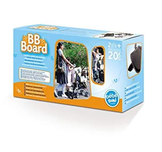 Bébé Buki Eb5713 - Bb Board - Pedana a Rotelle per Passeggino, Fino a 20 kg, Nero