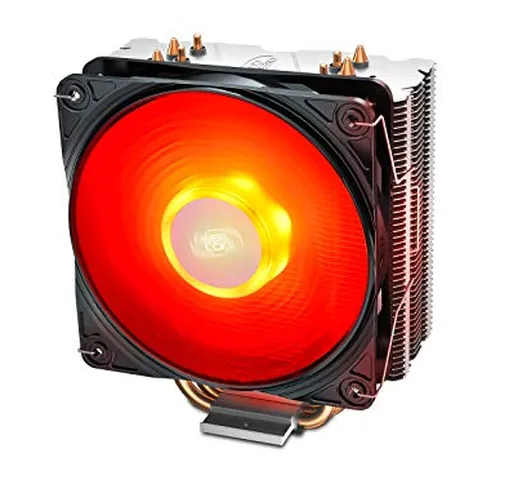 DeepCool Gammaxx 400 V2 Dissipatore di Raffreddamento 4 Heatpipes con Ventola LED Rosso PW...