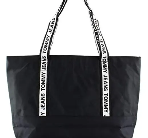 Tommy Hilfiger AW0AW08087 TAPE TOTE BORSE A TRACOLLA Donna BLACK UNI