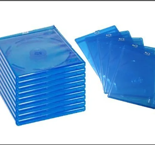 Blu-Ray custodie standard con logo 170 x 135 x 11 mm, 100 pezzi, scatole per 1 disco – da...