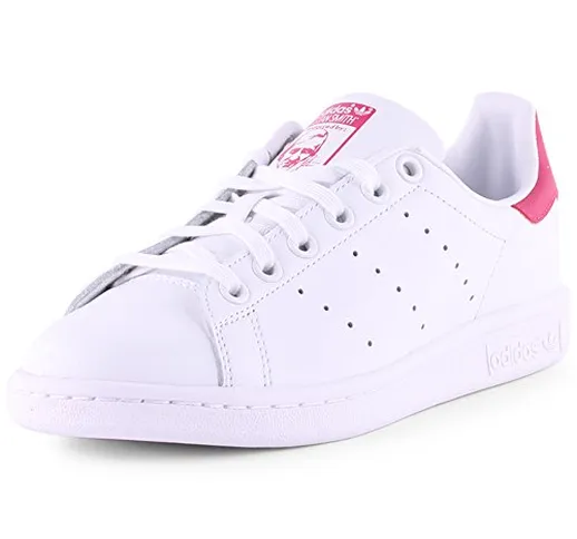 adidas Stan Smith, Scarpe da ginnastica Unisex-Bambini, Footwear White/Footwear White/Bold...