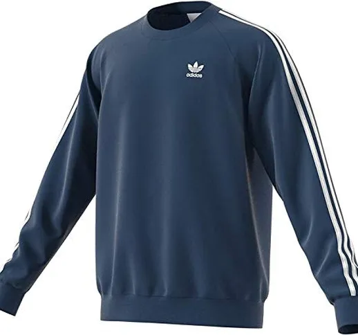 adidas 3-Stripes Crew Felpa, Uomo, Night Marine, M