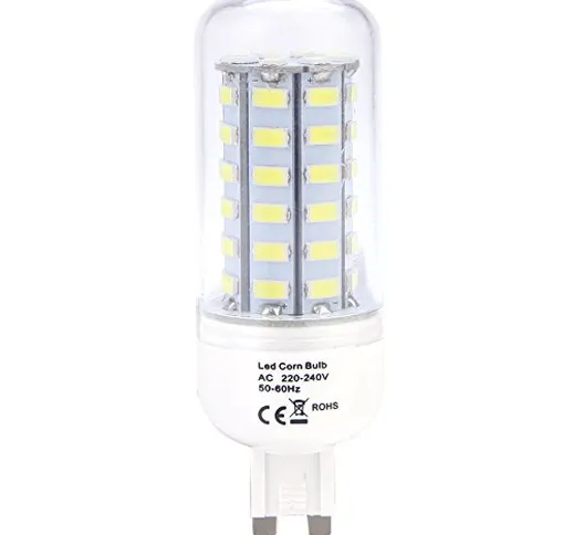 WOVELOT G9 12W 5730 SMD 56 LED Lampadine ad energia lucida Lampadina a 360 Grado Bianco ca...