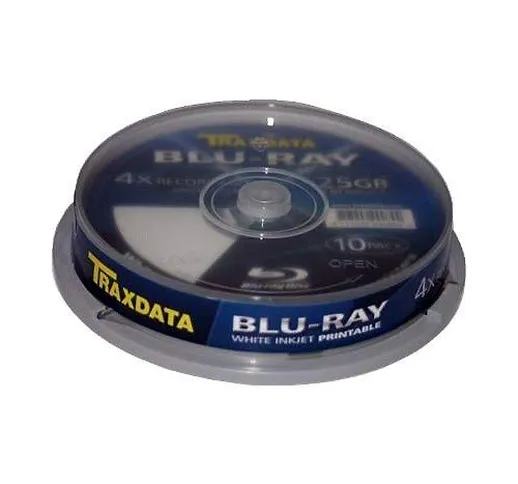 Traxdata BD-R 25GB Printable Blu-ray registrabile (BD-R) - Confezione da 10