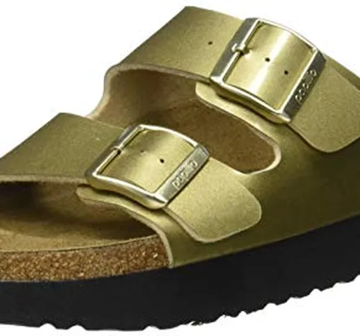 Papillio by Birkenstock Sandales Arizona Birko-Flor Platform Metallic Gold, Sandali Donna,...