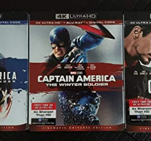 CAPTAIN AMERICA Trilogy (4K UHD / Blu-ray with Slip Covers) [First Avenger + Winter Soldie...