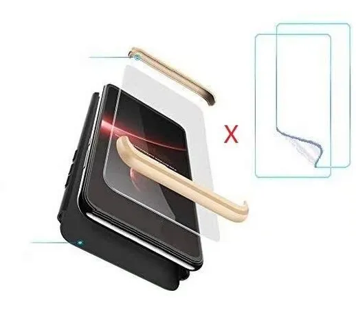 hyujia Compatibile con Huawei Y7/Y7 Prime Cover(2019)+[2 Pezzi-Vetro Pellicola] 360°Protez...