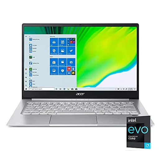 Acer Swift 3 Intel Evo Thing & Light Laptop, 14" FHD, Intel i7-1165G7, 8GB DDR4, 256 GB SS...