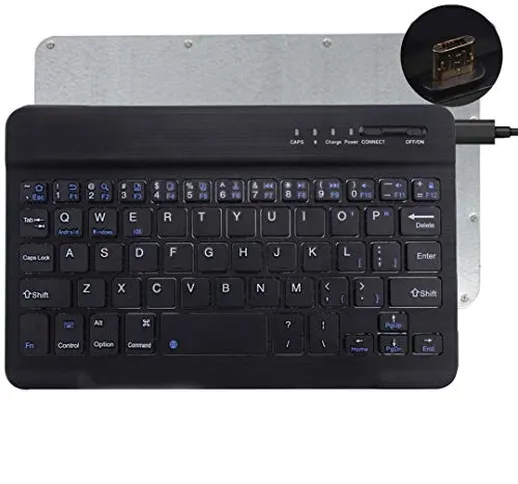 Tempo QWERTY Italiano Layout Tastiera Wireless Bluetooth Keyboard 7" Compatibile Qualsiasi...