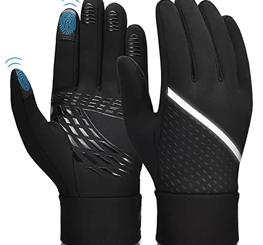 Guanti Uomo Touch Screen Invernali - Running Ciclismo Caldo Donna Addensare Anti-neve Anti...