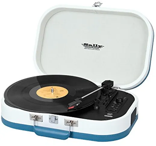 Trevi TT 1020 BT Giradischi Stereo Vintage Portatile con Bluetooth, Mp3, USB e Funzione En...