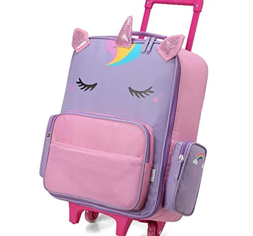 VASCHY Valigia Bambina,Trolley Bambina da Viaggio Valigia Grande Trolley Bambino Valigia B...