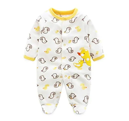 Bimba Pagliaccetto Tutina Pigiama Footies Infantile Caldo Body Neonato Vello Manica Lunga...