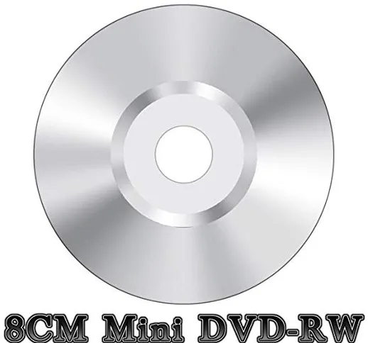 100 x mini 8 cm DVD-RW riscrivibile videocamera disco argento (4 x 30 min 1,4 GB)