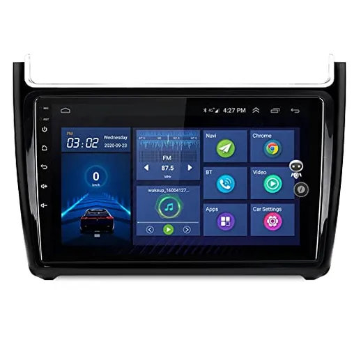 AUMUME 9 pollici Android 10 Autoradio per VW / Volkswagen POLO Berlina 2008-2020 con GPS N...