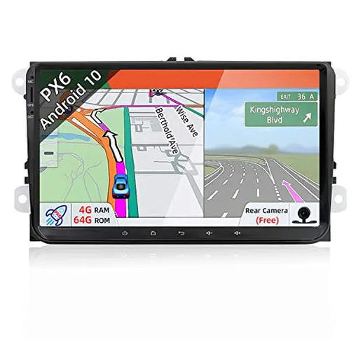 JOYX PX6 Android 10 Autoradio Compatibile con VW Skoda SEAT Golf Polo Jetta Passat Touran...