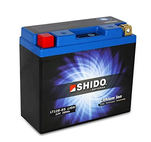 Batteria 12 V 4,8 AH (10 AH) YT12B-BS agli ioni di litio Shido 51291 America 865 986MK2 08...