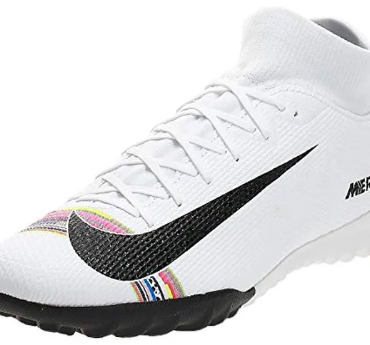 Nike Superfly 6 Academy Tf, Scarpe da Calcetto Indoor Unisex-Adulto, Multicolore (White/Bl...