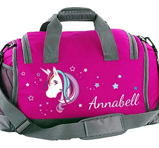 Borsa sportiva Multi con Scarpetta con Nome e Foto personale - Fucsia Sport 60, 54 x 26 x...