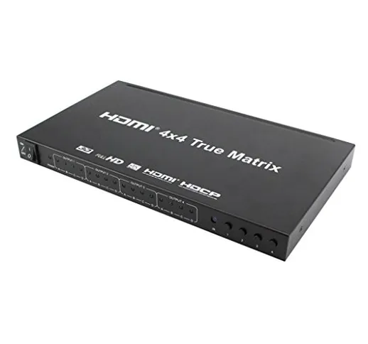 HDMI Matrix Switcher 4X4 4Kx2K 4 Ingresso 4 Uscita HDMI Splitter Matrix Supporto 4x4 IR Ro...