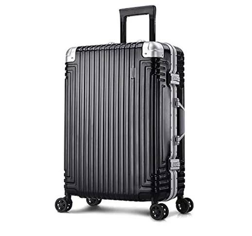 Set di valigie rigide con ruote for trolley Carrello for bagagli Valigia muta in alluminio...