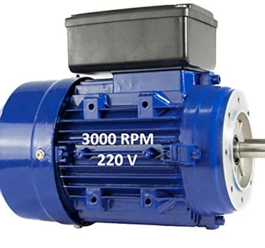 Motore elettrico monofase 0,18 KW/0,25 CV 220 V 3000 RPM B14 flangia 90mm Dimensioni 63 (a...
