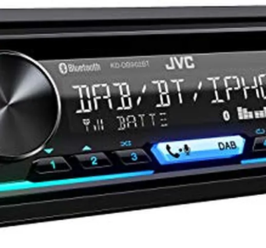 JVC KD-DB902BT - Autoradio DAB+ con vivavoce CD e Bluetooth (processore audio, USB, Androi...